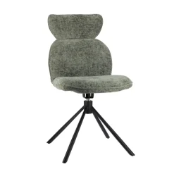 RosaChaise pivotante en tissu avec pieds en métal