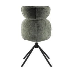 RosaChaise pivotante en tissu avec pieds en métal