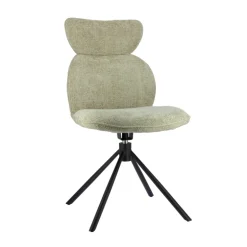 RosaChaise pivotante en tissu avec pieds en métal