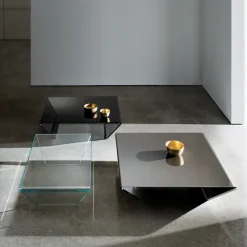 Rubino Sovet® Table basse design rectangulaire ou carrée en verre