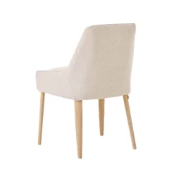 Saga Mobitec® Chaise confortable en tissu et pieds bois