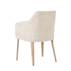 Saga Mobitec® Fauteuil confortable en tissu et pieds en bois