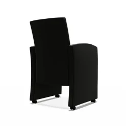 Sarah Fauteuil de table rembourré en synthétique avec roulettes