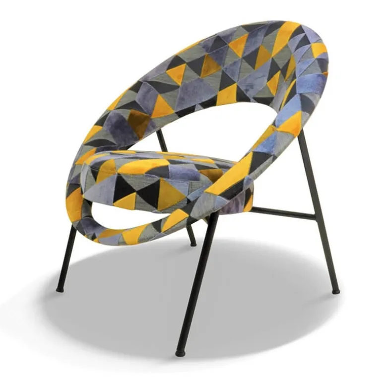 Saturn Fauteuil design en tissu fabriqué en France