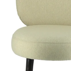 Severus Chaise cosy en tissu et pieds bois