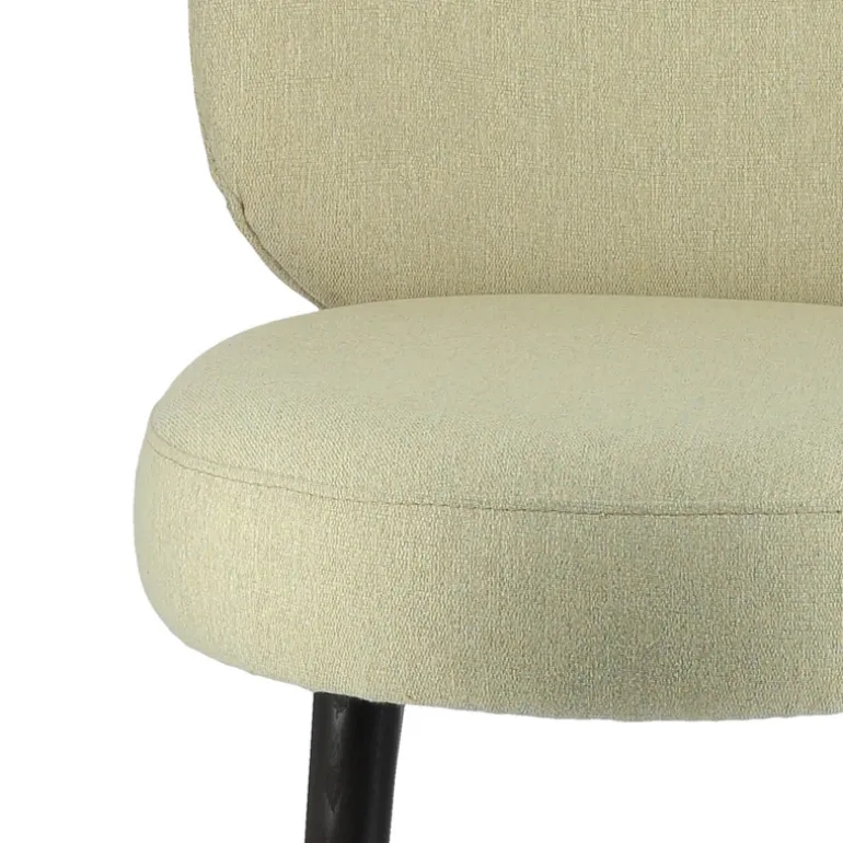 Severus Chaise cosy en tissu et pieds bois