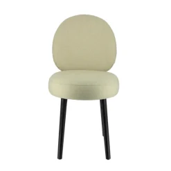 Severus Chaise cosy en tissu et pieds bois