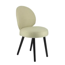 Severus Chaise cosy en tissu et pieds bois