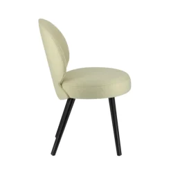 Severus Chaise cosy en tissu et pieds bois