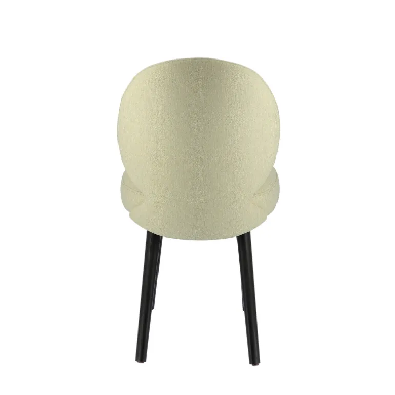 Severus Chaise cosy en tissu et pieds bois