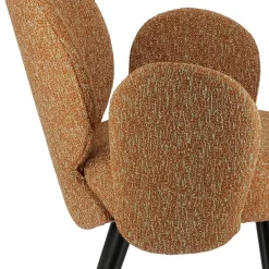 Severus Fauteuil cosy en tissu avec pieds bois