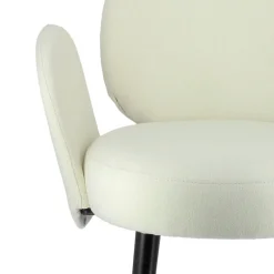 Severus Fauteuil cosy en tissu avec pieds bois