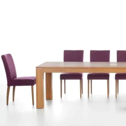 Shanna Mobitec® Chaise en tissu et pieds en bois massif