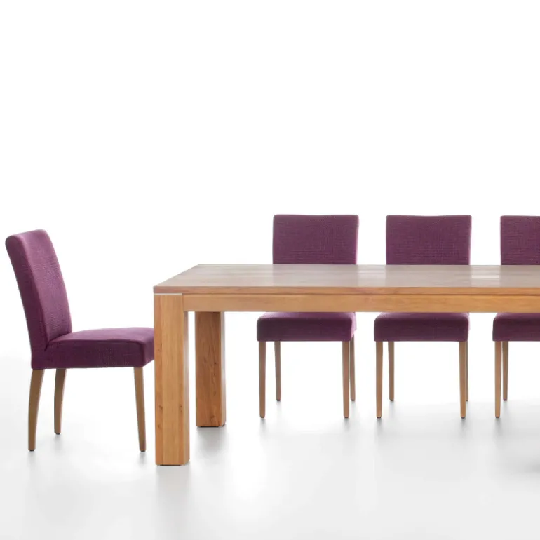 Shanna Mobitec® Chaise en tissu et pieds en bois massif