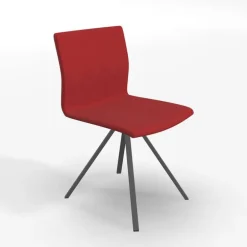 Silva Chaise design pieds métal et revêtement en tissu