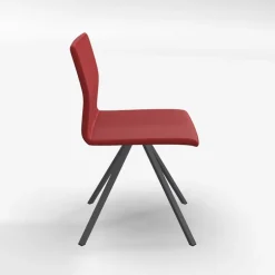 Silva Chaise design pieds métal et revêtement en tissu