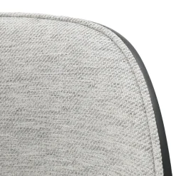 SimoneChaise bimatière en tissu dossier bois avec pieds en métal