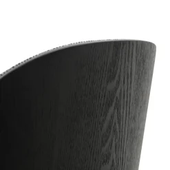 SimoneChaise bimatière en tissu dossier bois avec pieds en métal