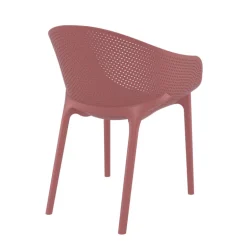 Sky Pro Fauteuil de jardin moderne empilable coque microperforée en polypropylène