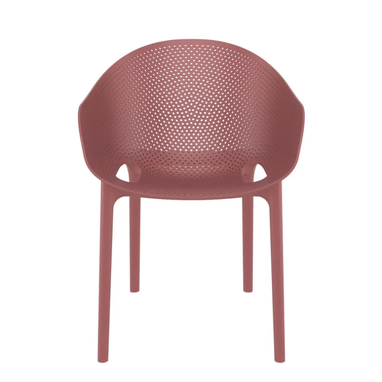 Sky Pro Fauteuil moderne empilable avec coque microperforée en polypropylène