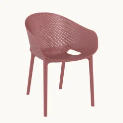 Sky Pro Fauteuil moderne empilable avec coque microperforée en polypropylène