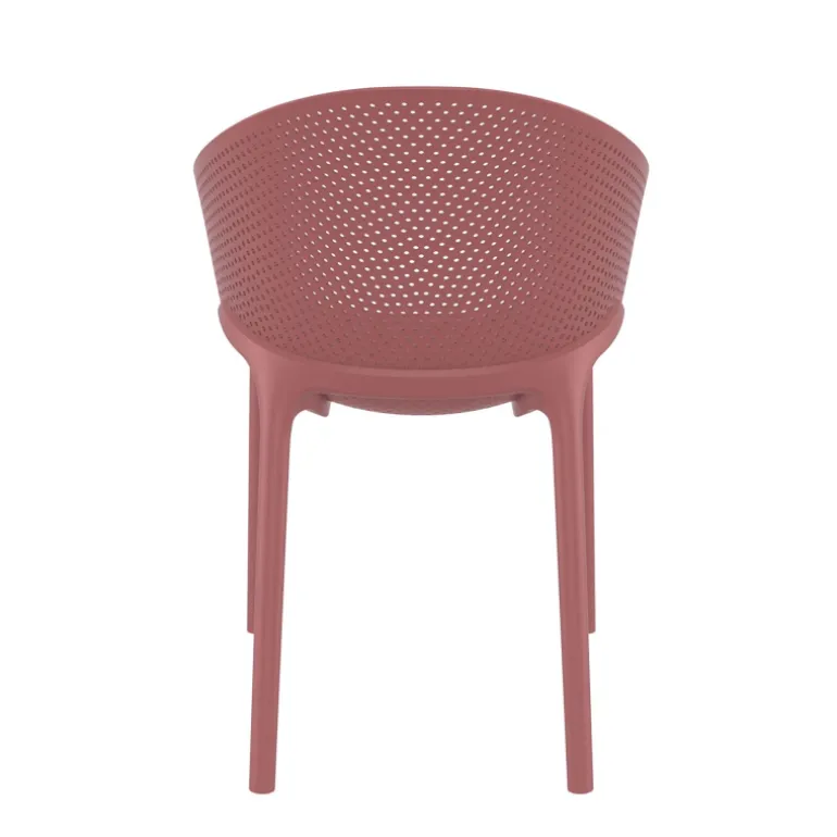 Sky Pro Fauteuil moderne empilable avec coque microperforée en polypropylène