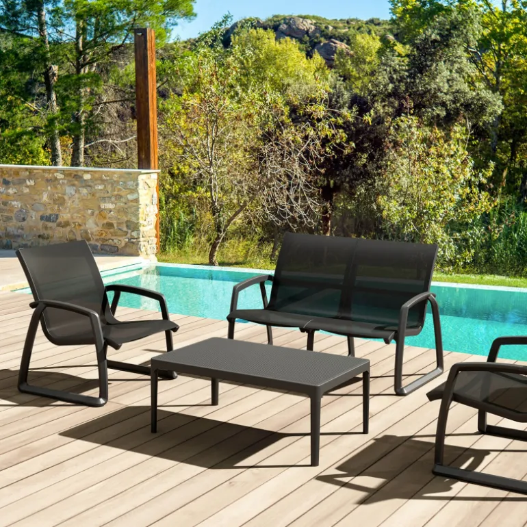 Sky Table basse de jardin rectangulaire en résine