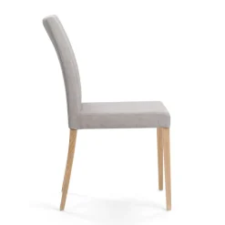 Slim Mobitec® Chaise de salle à manger en tissu et pieds en bois