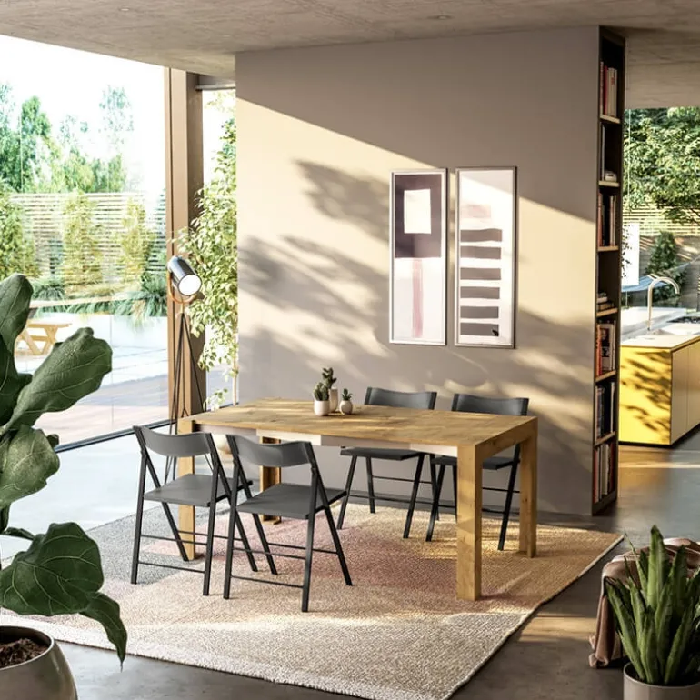 Slimmy Table console extensible de fabrication italienne en mélaminé