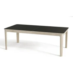 SM26/27 Table danoise extensible en bois massif et en stratifié noir