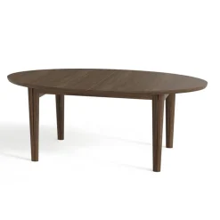 SM78 Table de salle à manger ovale scandinave en bois avec allonges