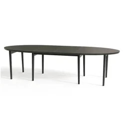 SM78 Table de salle à manger ovale scandinave en bois avec allonges