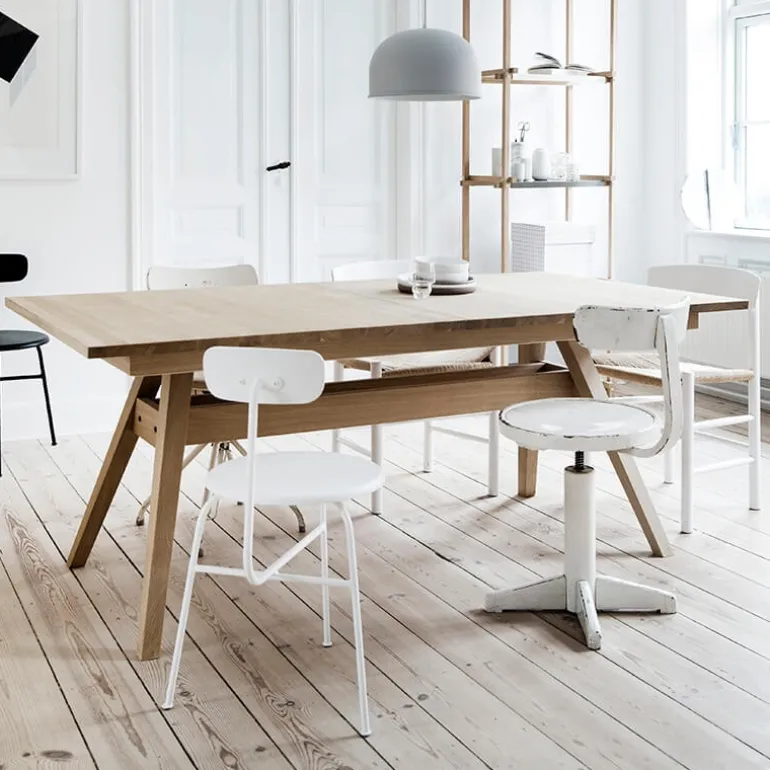 SM11 Table de séjour scandinave extensible en bois
