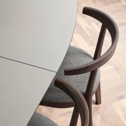 SM78 Table ovale extensible en Fenix et pieds en bois