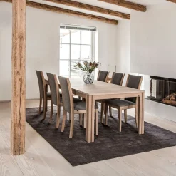 SM23/24 Table rectangulaire extensible en bois massif fabriquée au Danemark