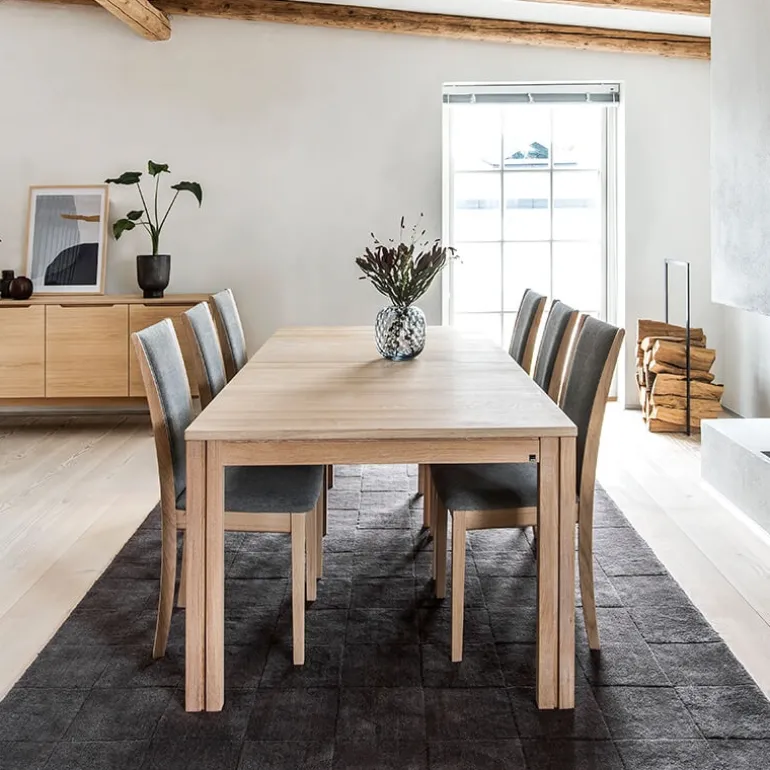 SM23/24 Table rectangulaire extensible en bois massif fabriquée au Danemark