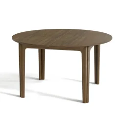 SM112 Table ronde en bois style scandinave extensible