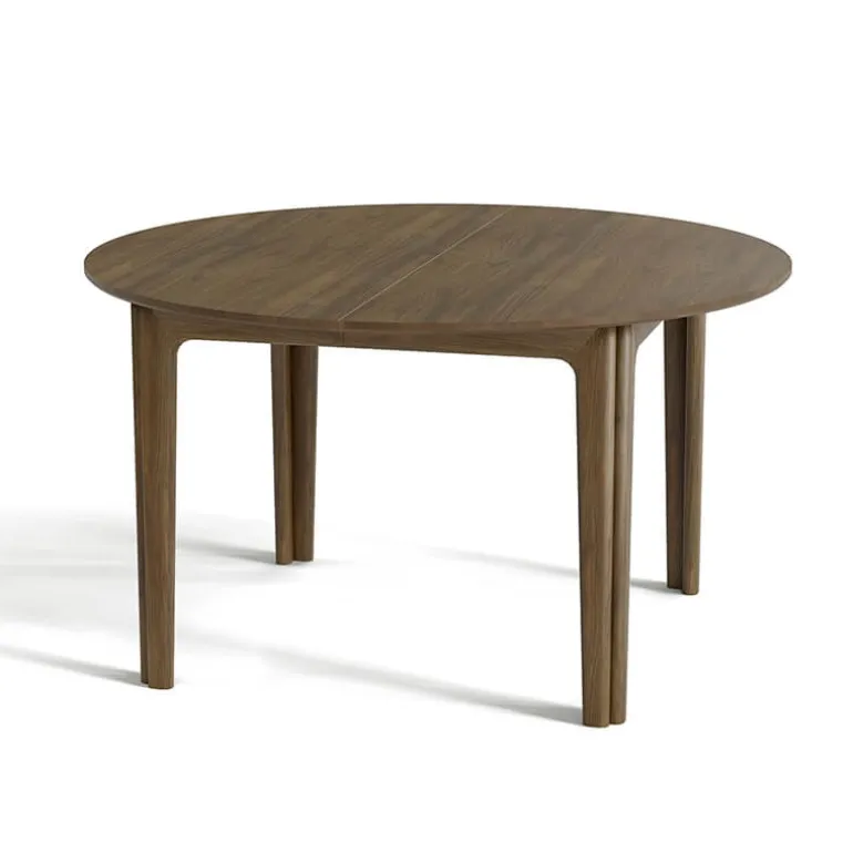 SM112 Table ronde en bois style scandinave extensible