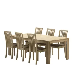 SM23/24 Table scandinave rectangulaire en bois avec allonges