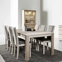 SM23/24 Table scandinave rectangulaire en bois avec allonges