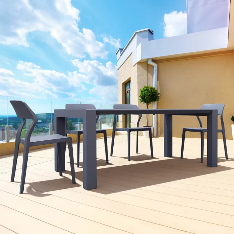 Snow Chaise d'extérieur empilable design en polypropylène