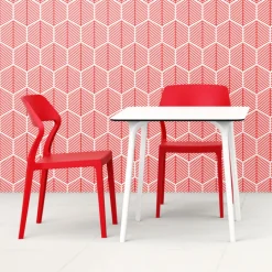 Snow Chaise empilable design en polypropylène