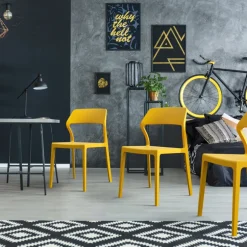 Snow Chaise empilable design en polypropylène