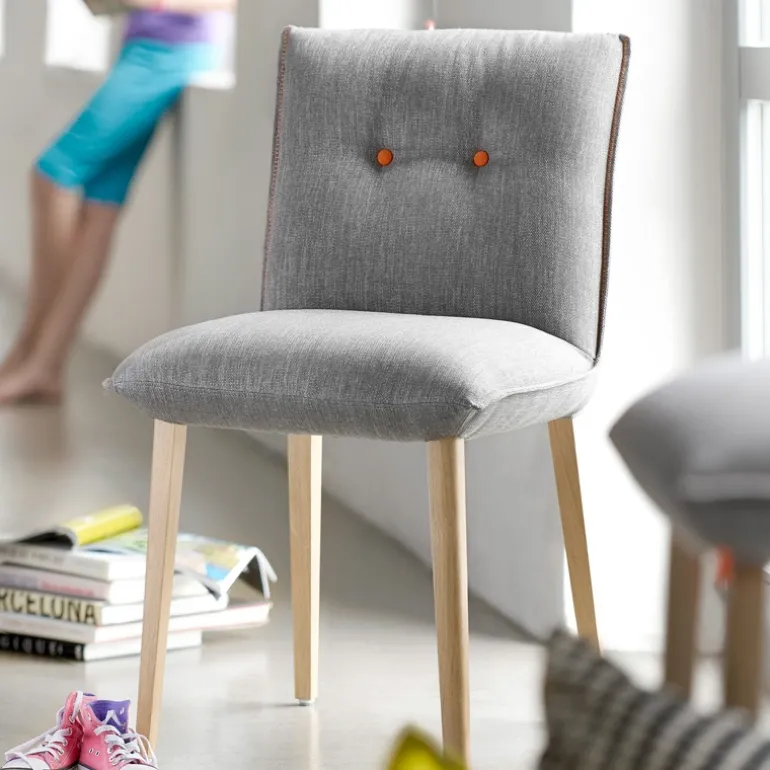 Soda Mobitec® Chaise cocooning en tissu avec boutons décoratifs