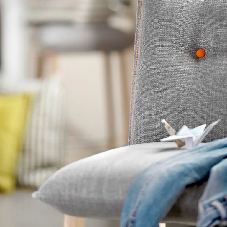 Soda Mobitec® Chaise cocooning en tissu avec boutons décoratifs