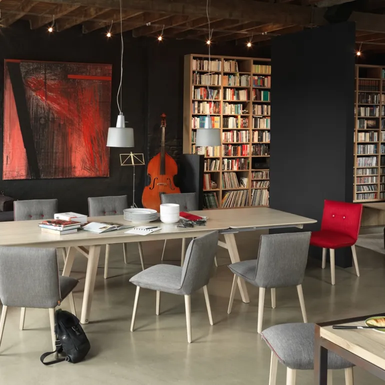 Soda Mobitec® Chaise cocooning en tissu avec boutons décoratifs