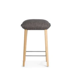 Soda Mobitec® Tabouret snack rembourré sans dossier en tissu et pieds bois