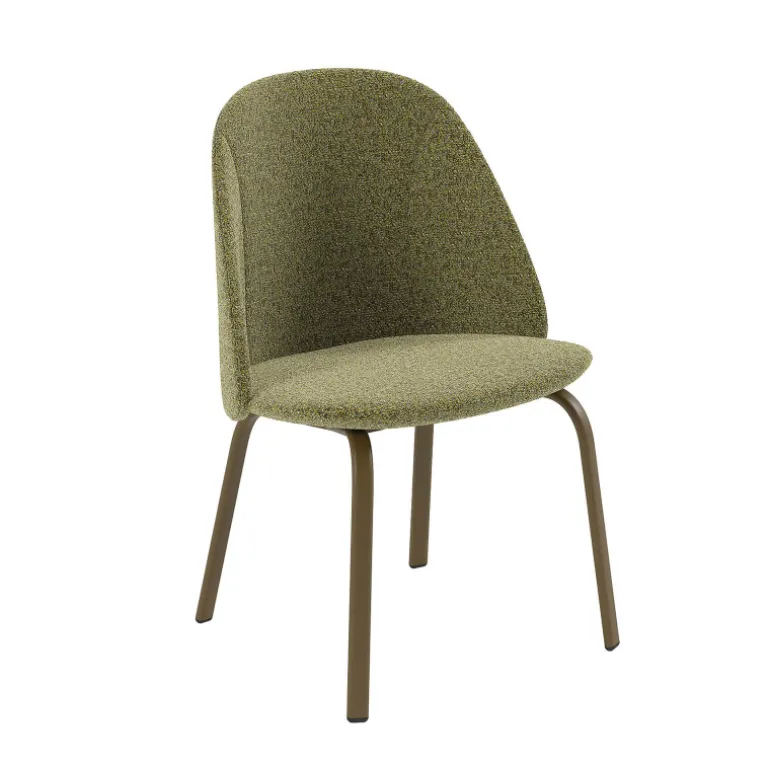 Sofia Chaise basse cosy en tissu et métal