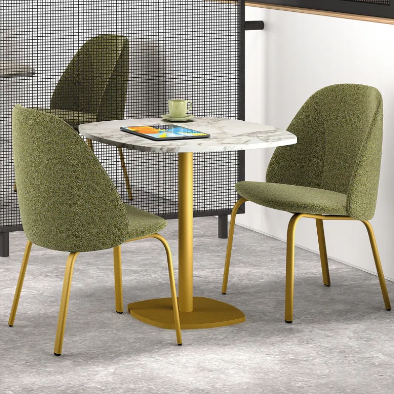 Sofia Chaise basse cosy en tissu et métal