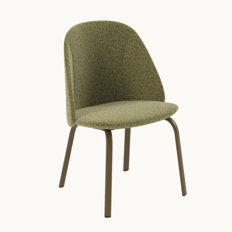 Sofia Chaise basse cosy en tissu et métal